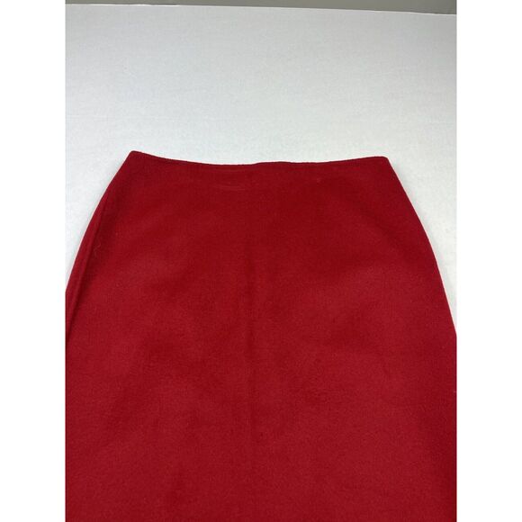 Talbots Red Wool Blend Pencil Skirt 6P Petites Back Zip Career Work Classic Fit - Picture 2 of 12